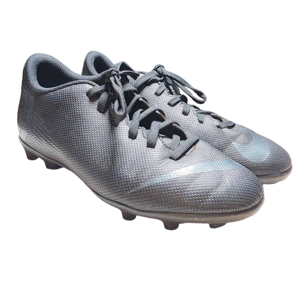 Nike Mercurial Vapor 12 Black‎ Synthetic Firm/Multi Ground Soccer Cleats Sz 5.5Y